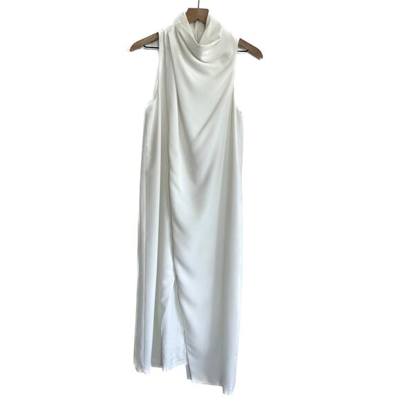 C/MEO Collective Fading Hearts Midi Dress Size M Cream White - Picture 5 of 12